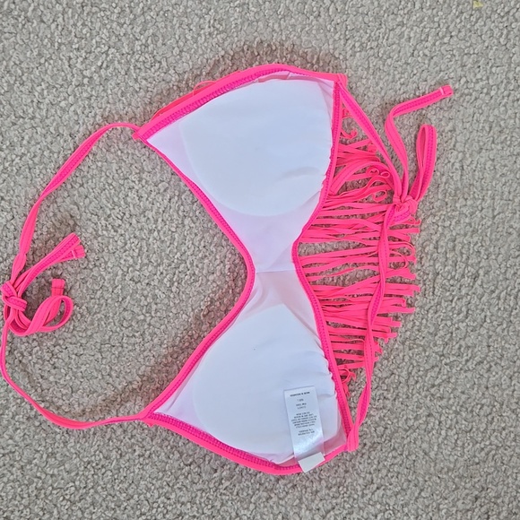 Pink Fringe Bikini Top Size Large - Picture 4 of 8